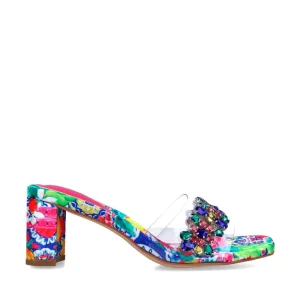 Cinders Shoe Heaven Evening | Heeled*Menbur Perspex Crystal Sandal Multi Floral