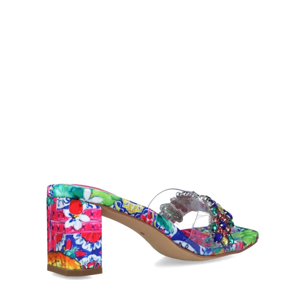 Cinders Shoe Heaven Evening | Heeled*Menbur Perspex Crystal Sandal Multi Floral