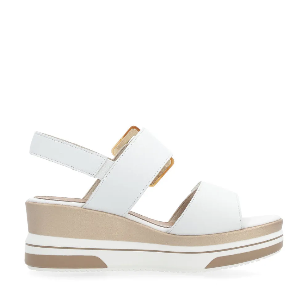 Cinders Shoe Heaven Wedge Sandals*Remonte High Wedge Sandal White