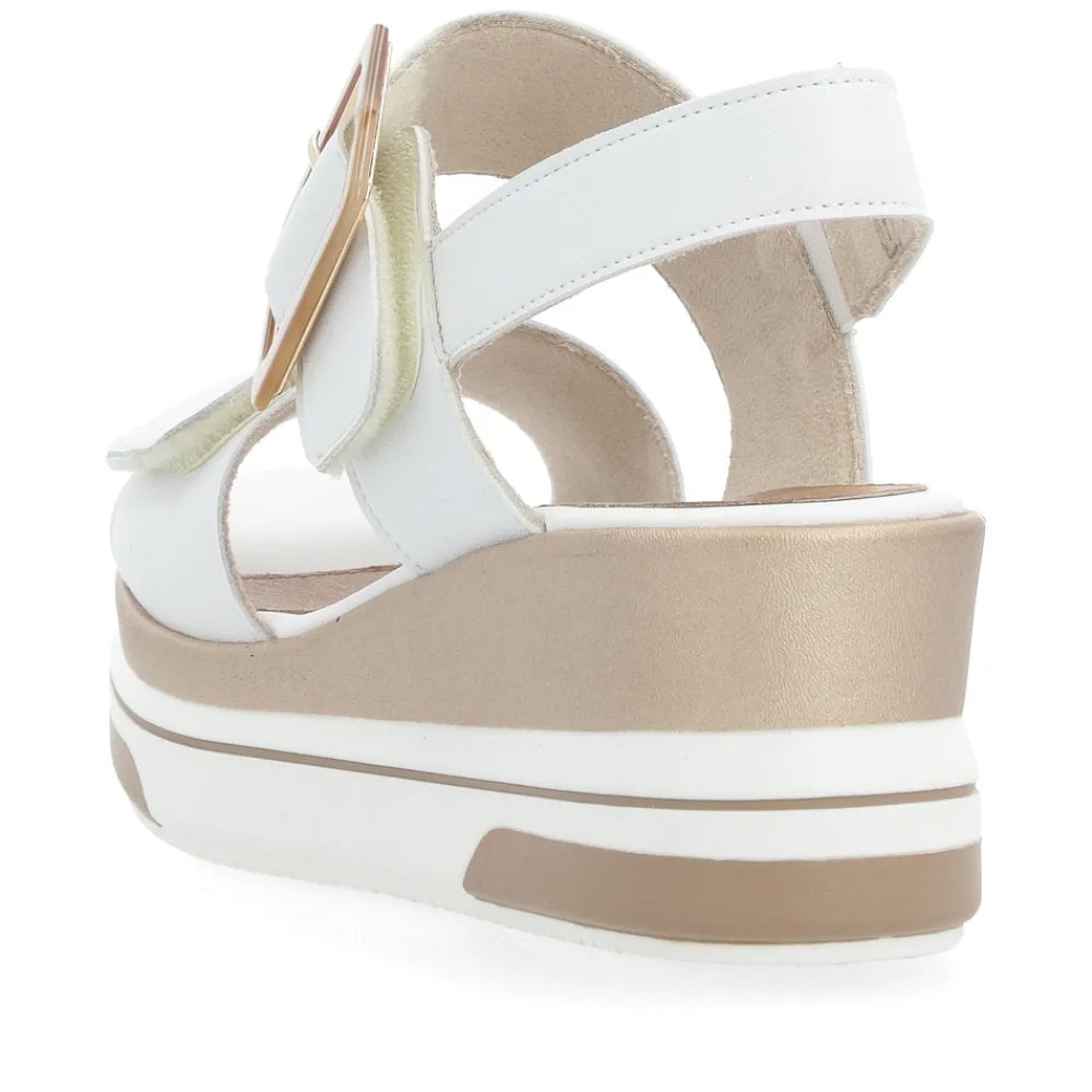 Cinders Shoe Heaven Wedge Sandals*Remonte High Wedge Sandal White