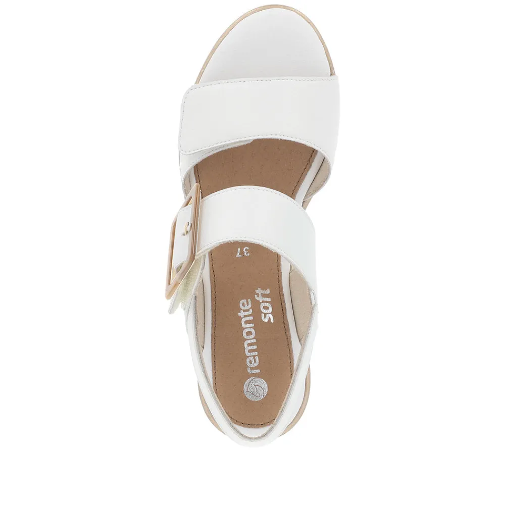 Cinders Shoe Heaven Wedge Sandals*Remonte High Wedge Sandal White