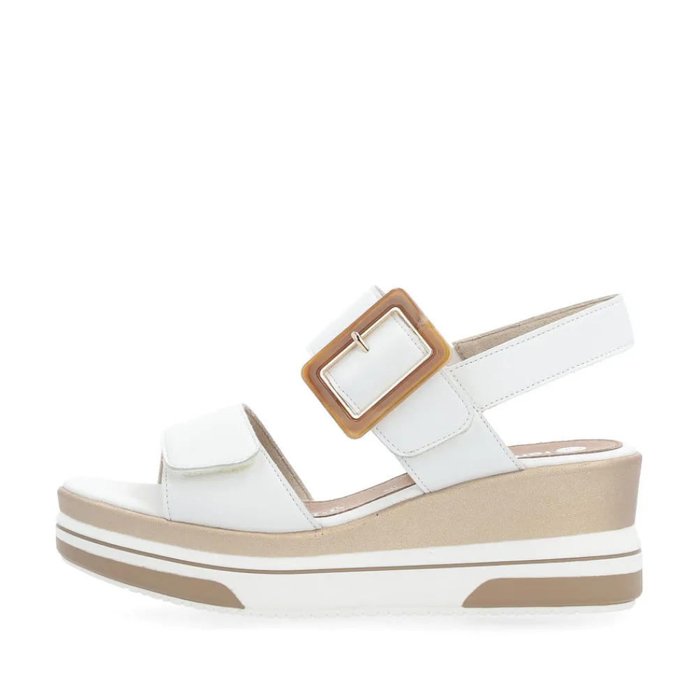 Cinders Shoe Heaven Wedge Sandals*Remonte High Wedge Sandal White