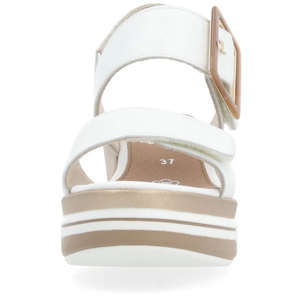 Cinders Shoe Heaven Wedge Sandals*Remonte High Wedge Sandal White