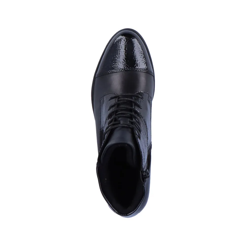 Cinders Shoe Heaven Casual Ankle*Remonte Laced Ankle Boot Black Mix