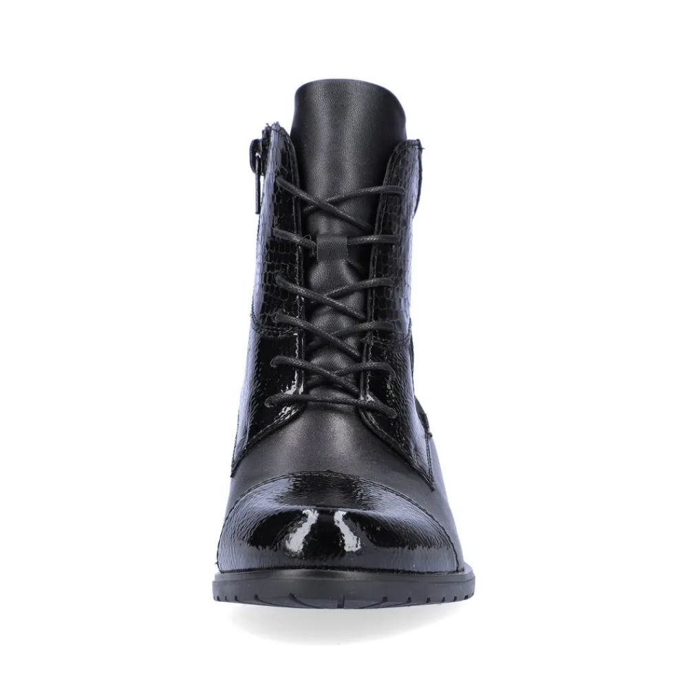 Cinders Shoe Heaven Casual Ankle*Remonte Laced Ankle Boot Black Mix