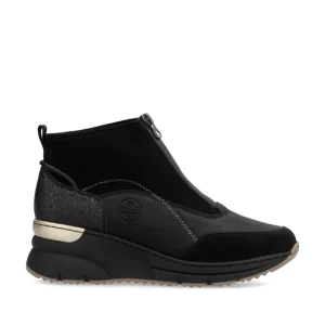Cinders Shoe Heaven Casual Ankle | Ankle*Rieker Front Zipper Ankle Boot Black Morokko