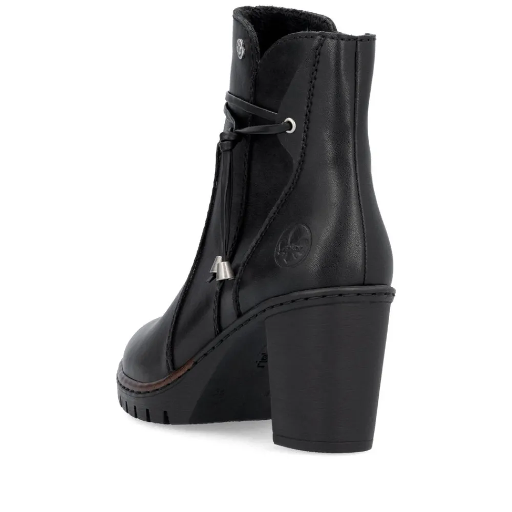 Cinders Shoe Heaven Casual Ankle | Ankle*Rieker High Heel Platform Ankle Boot Black