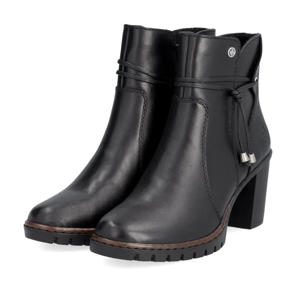 Cinders Shoe Heaven Casual Ankle | Ankle*Rieker High Heel Platform Ankle Boot Black