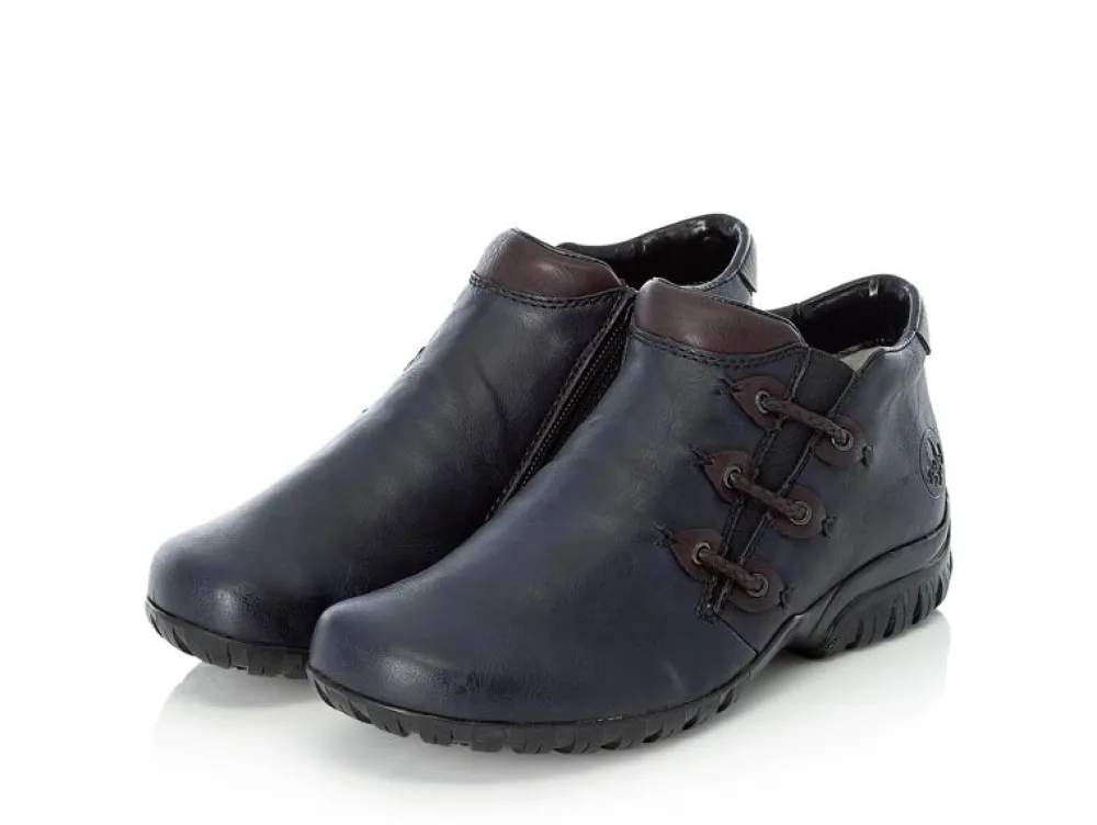Cinders Shoe Heaven Casual Ankle | Ankle*Rieker Low Ankle Boot Navy