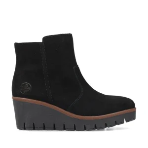 Cinders Shoe Heaven Casual Ankle | Ankle*Rieker Wedge Ankle Boot Black