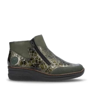 Cinders Shoe Heaven Casual Ankle | Ankle*Rieker Wedge Ankle Boot Forest Green