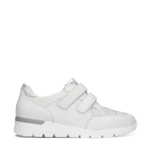 Cinders Shoe Heaven Trainers*Waldlaufer Ramona Velcro Trainer White Silver